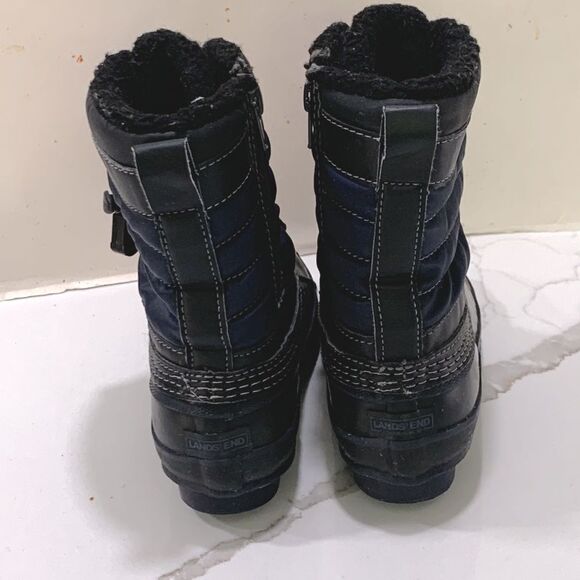 Lands' End | Kids Winter Insulated Navy Blue Snow Rain Boots Boys Girls - Picture 6 of 15